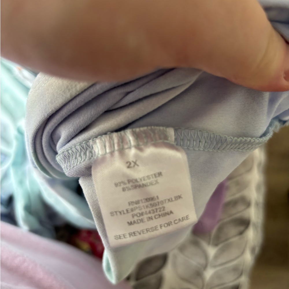 Pink Rose Tie-Dye Dress in Blue and Green - Picture 4 of 4